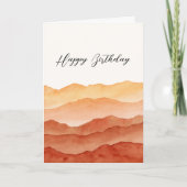 Waterverf Abstracte woestijn - Gepersonaliseerd Kaart (Voorkant)