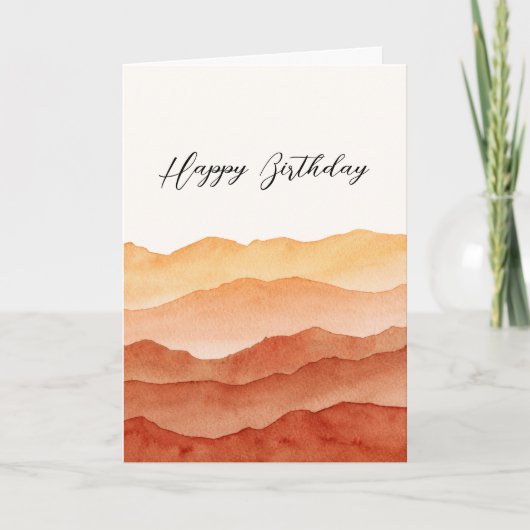 Waterverf Abstracte woestijn - Gepersonaliseerd Kaart (Voorkant)