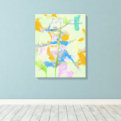 Waterverf Abstractie Canvas Afdruk (Insitu (Houten vloer))