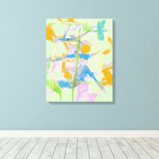 Waterverf Abstractie Canvas Afdruk (Insitu (Houten vloer))