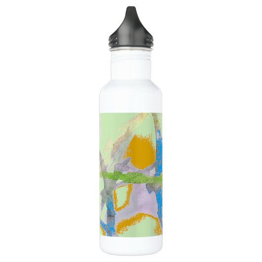 Waterverf Abstractie Waterfles (Links)