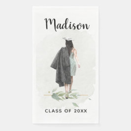 Waterverf Academie Afstuderen Jouw naam Afstudeerd Servet