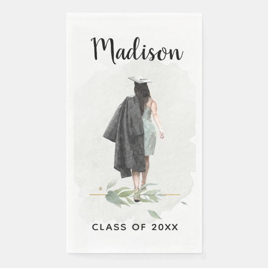 Waterverf Academie Afstuderen Jouw naam Afstudeerd Servet (Voorkant)