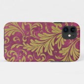 Waterverf Acanthus laat Paarse magenta goud achter Case-Mate iPhone Case (Achterkant (horizontaal))