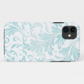 Waterverf Acanthus verlaat Aqua Blue Green Case-Mate iPhone Case (Achterkant (horizontaal))