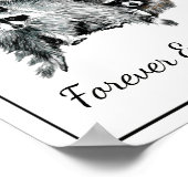 Waterverf-accoons voor altijd en altijd offerte poster (Hoek)