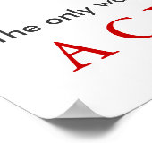 Waterverf Achievement Motivatie basketbal Poster (Hoek)