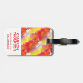 Waterverf achtergrond aangepaste fotoontwerp bagagelabel (Achterkant horizontaal)