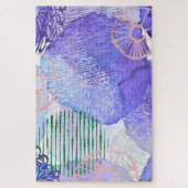 Waterverf achtergrond en glitter legpuzzel (Verticaal)