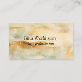 Waterverf Achtergrond groene glitter abstract Visitekaartje (Voorkant)