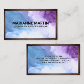 Waterverf Achtergrond | Houten grens Visitekaartje (Voorkant / Achterkant)