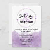 Waterverf achtergrond lavender bruiloft kaart (Voorkant)