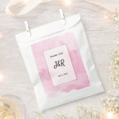 Waterverf achtergrond Romantische bruiloft in roze Bedankzakje (Geknipt)