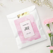 Waterverf achtergrond Romantische bruiloft in roze Bedankzakje (Gezegeld)