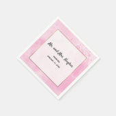 Waterverf achtergrond Romantische bruiloft in roze Servet (Hoek)