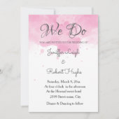 Waterverf achtergrond Romantische bruiloft Kaart (Voorkant)