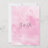 Waterverf achtergrond Romantische bruiloft Kaart (Achterkant)