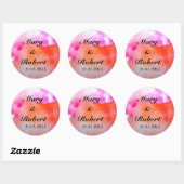 Waterverf achtergrond Ronde Sticker (Vel)