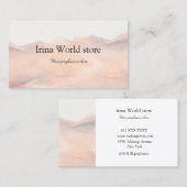 Waterverf Achtergrond Roos roze abstract Visitekaartje (Voorkant / Achterkant)