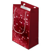 Waterverf achtergrond roze harten klein cadeauzakje (Achterkant Gekanteld)