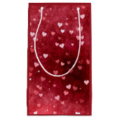 Waterverf achtergrond roze harten klein cadeauzakje (Voorkant)