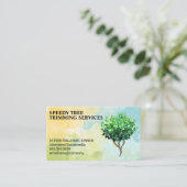 Waterverf Achtergrond | Topiary bomen Visitekaartje (Staand voorkant)