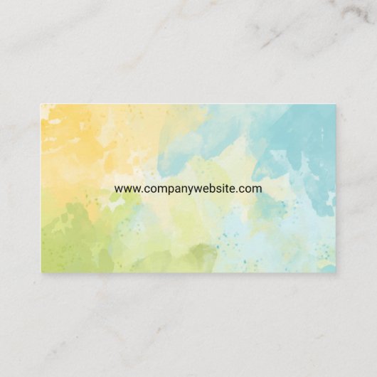 Waterverf Achtergrond | Topiary bomen Visitekaartje (Achterkant)