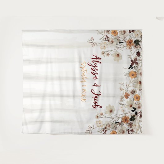 Waterverf Achtergrond Vrijgezellenfeest Wildbloem Wandkleed (Voorkant (horizontaal))