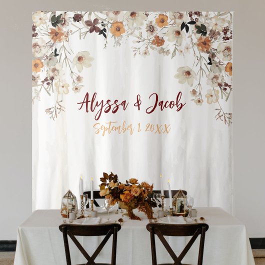 Waterverf Achtergrond Vrijgezellenfeest Wildbloem Wandkleed