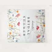 Waterverf Achtergrond Vrijgezellenfeest Wildbloem Wandkleed (Voorkant (horizontaal))