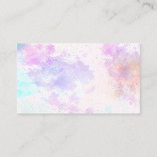 Waterverf achtergrondverf visitekaartje (Achterkant)
