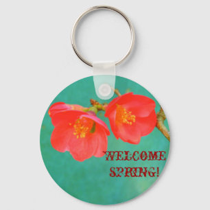 Waterverf-achtige Sakura Blossom Sleutelhanger