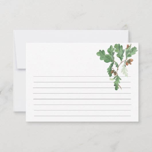 Waterverf Acorn Branch - Receptenkaart (Achterkant)