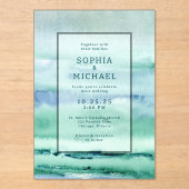 Waterverf Acryl bruiloft uitnodiging Sjabloon (Voorkant)