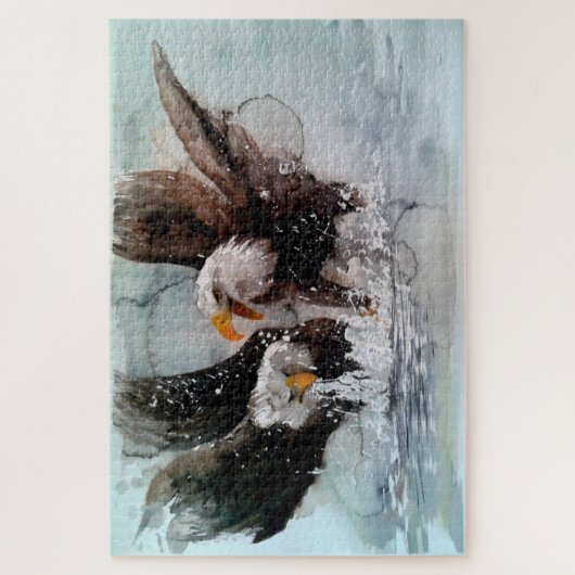 waterverf adelaars legpuzzel (Verticaal)