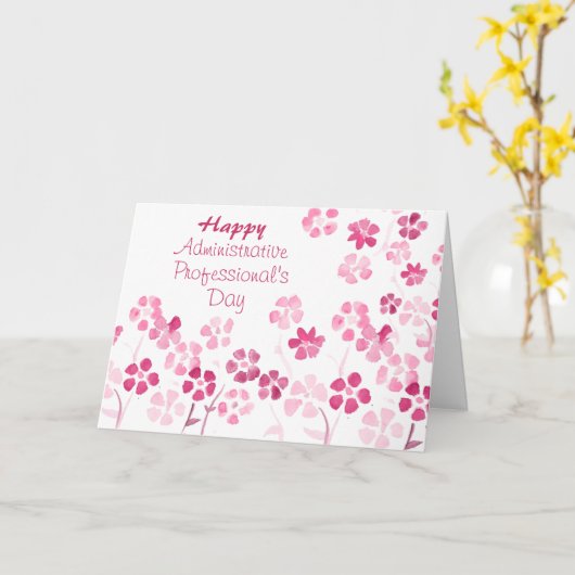 Waterverf Administratieve Beroepsdag Kaart (Gele Bloem)