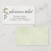 Waterverf Admission Ticket Enclosure Kaart (Voorkant / Achterkant)