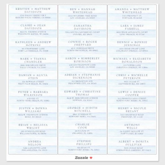 Waterverf Adresetiketten voor bruiloft Sticker (Vel)