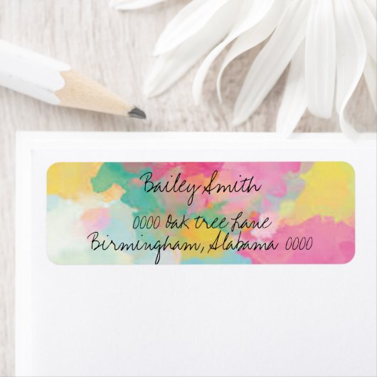 waterverf adreslabel etiket (Insitu)