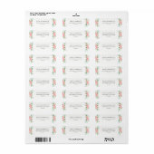 Waterverf adreslabel met wilde bloemen etiket (Full Sheet)