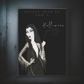 Waterverf Adult Halloween Feestuitnodiging