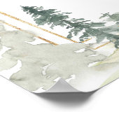 Waterverf Adventure Forest Pine Tree Welcome Sign Poster (Hoek)