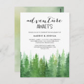 Waterverf Adventure wacht op Forest Verloving Inv Briefkaart (Voorkant / Achterkant)