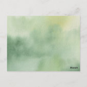 Waterverf Adventure wacht op Forest Verloving Inv Briefkaart (Achterkant)