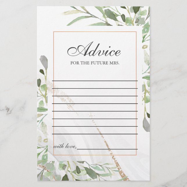 Waterverf Advies Kaart (Voorkant)