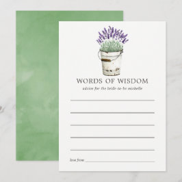 Waterverf Advies Vrijgezellenfeest lavender Kaart