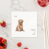 Waterverf Afbeelding bruiloft Servet (Insitu)