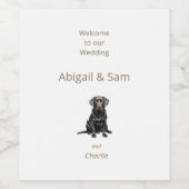 Waterverf Afbeelding bruiloft Wijn Etiket (Enkel label)