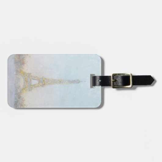 Waterverf | Afbeelding Eiffel Towe Bagagelabel (Voorkant horizontaal)