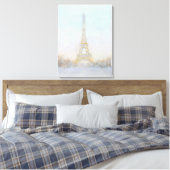 Waterverf | Afbeelding Eiffel Towe Canvas Afdruk (Insitu (Slaapkamer))